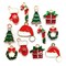 Christmas Charm Mix, 12 pieces, Holiday Themed Metal & Enamel Charms, 6 Pairs, Adorabilities